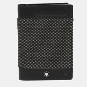 Montblanc Meisterst&uuml;ck Black/grey Canvas And Leather Card Holder